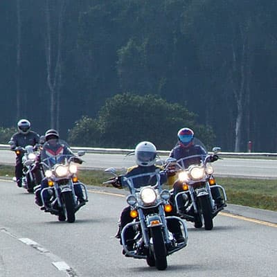 Motorcycle group rides